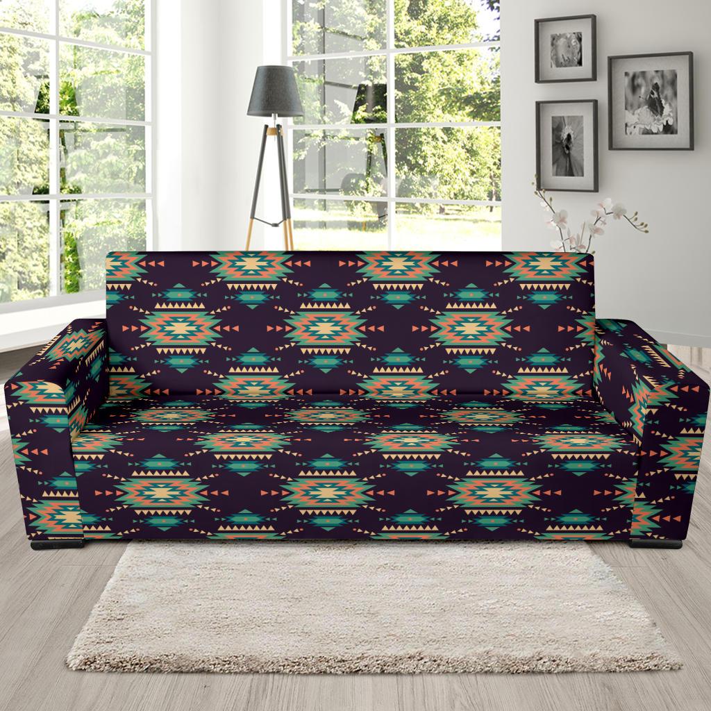 Navajo Geometric Style Print Pattern Sofa Slipcover-JTAMIGO.COM