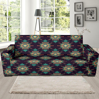 Navajo Geometric Style Print Pattern Sofa Slipcover-JTAMIGO.COM