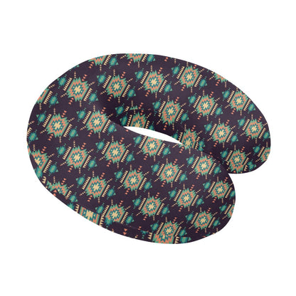 Navajo Geometric Style Print Pattern U-Shaped Travel Neck Pillow-JTAMIGO.COM