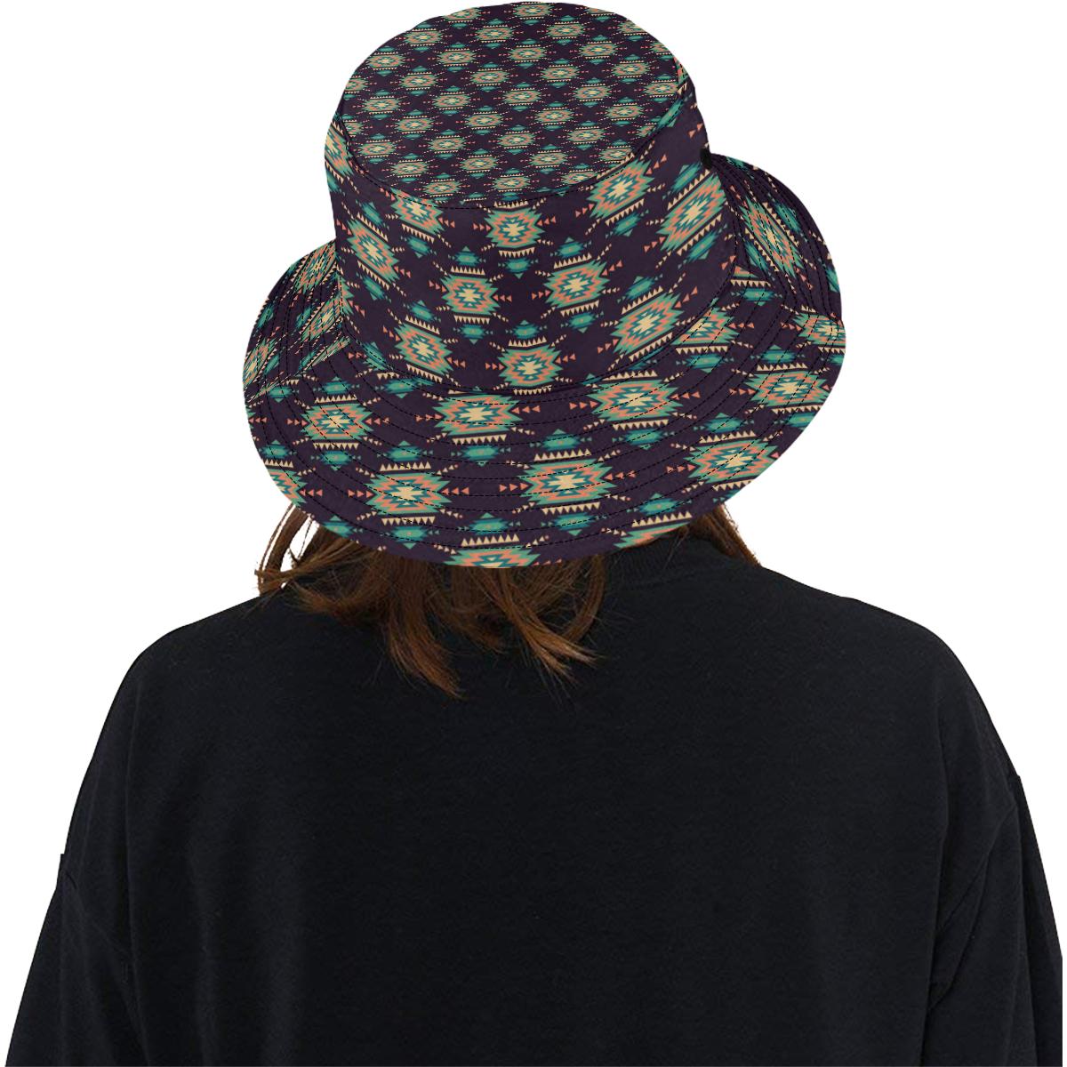 Navajo Geometric Style Print Pattern Unisex Bucket Hat
