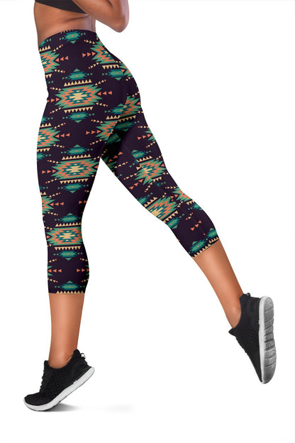 Navajo Geometric Style Print Pattern Women Capris