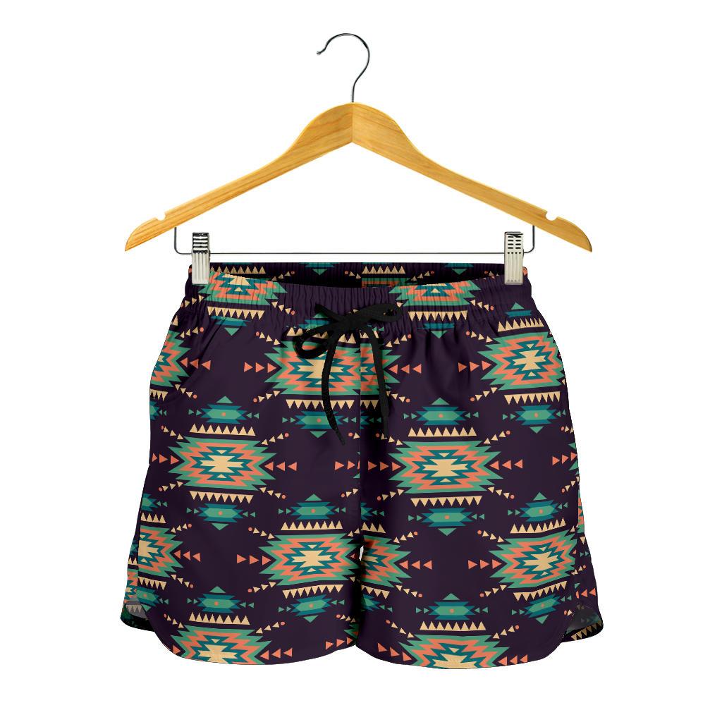 Navajo Geometric Style Print Pattern Women Shorts-JTAMIGO.COM