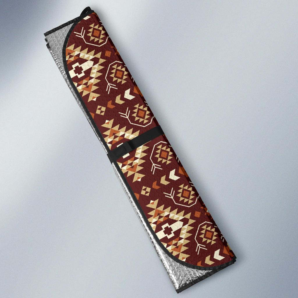 Navajo Native Color Print Pattern Car Sun Shade For Windshield