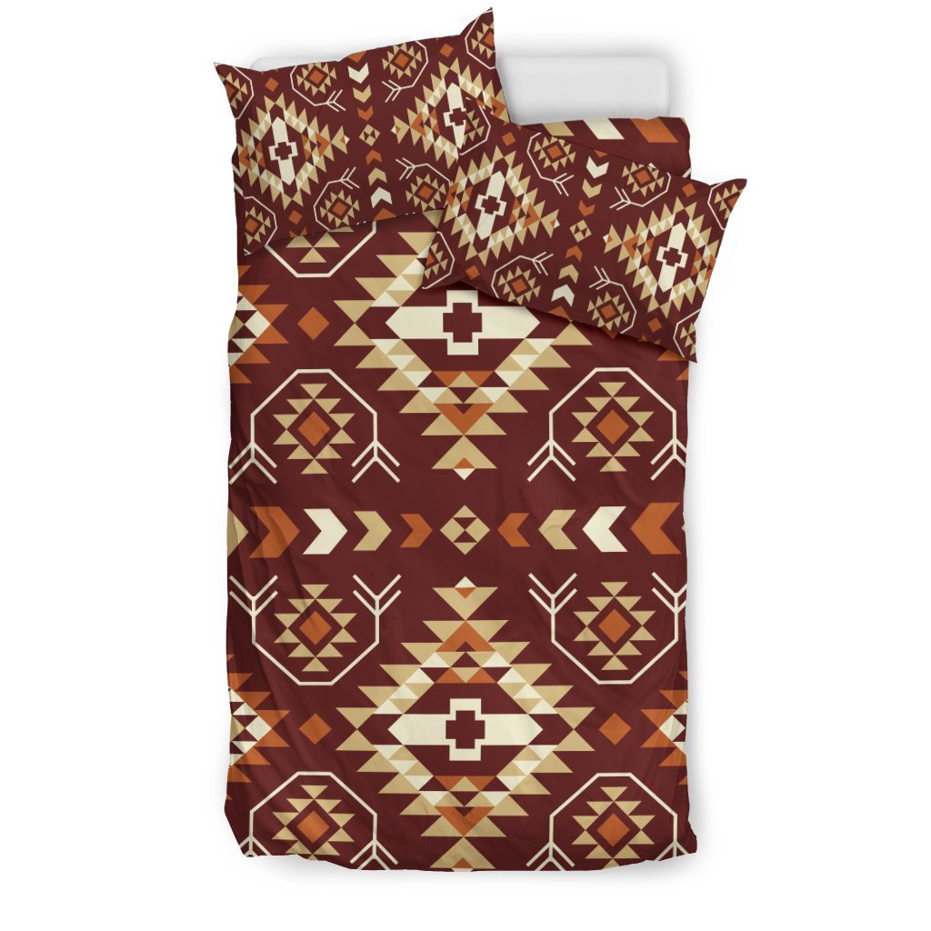Navajo Native Color Print Pattern Duvet Cover Bedding Set