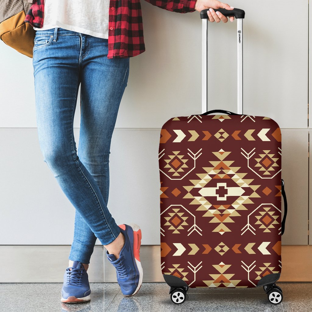 Navajo Native Color Print Pattern Luggage Cover Protector