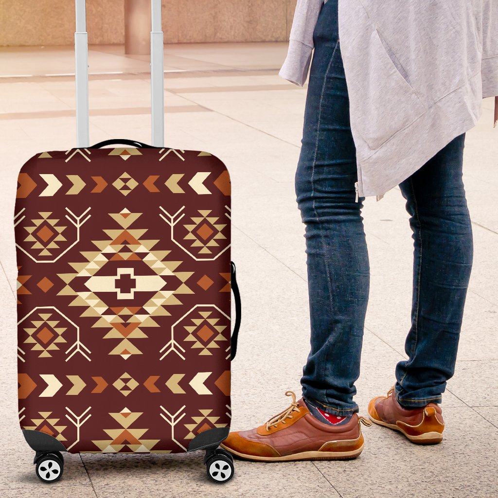 Navajo Native Color Print Pattern Luggage Cover Protector