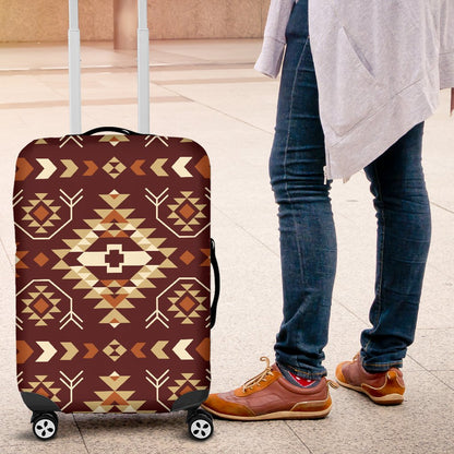 Navajo Native Color Print Pattern Luggage Cover Protector