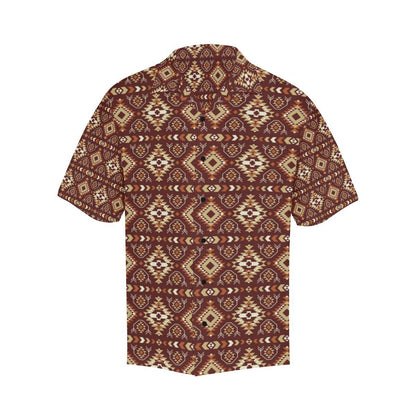 Navajo Native Color Print Pattern Men Aloha Hawaiian Shirt