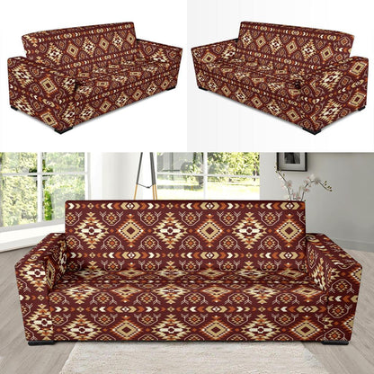 Navajo Native Color Print Pattern Sofa Slipcover-JTAMIGO.COM