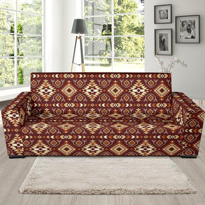 Navajo Native Color Print Pattern Sofa Slipcover-JTAMIGO.COM