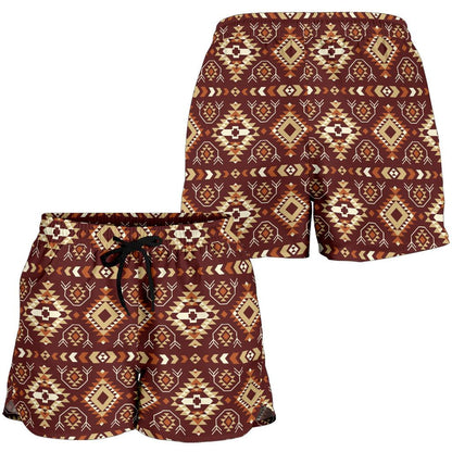 Navajo Native Color Print Pattern Women Shorts-JTAMIGO.COM