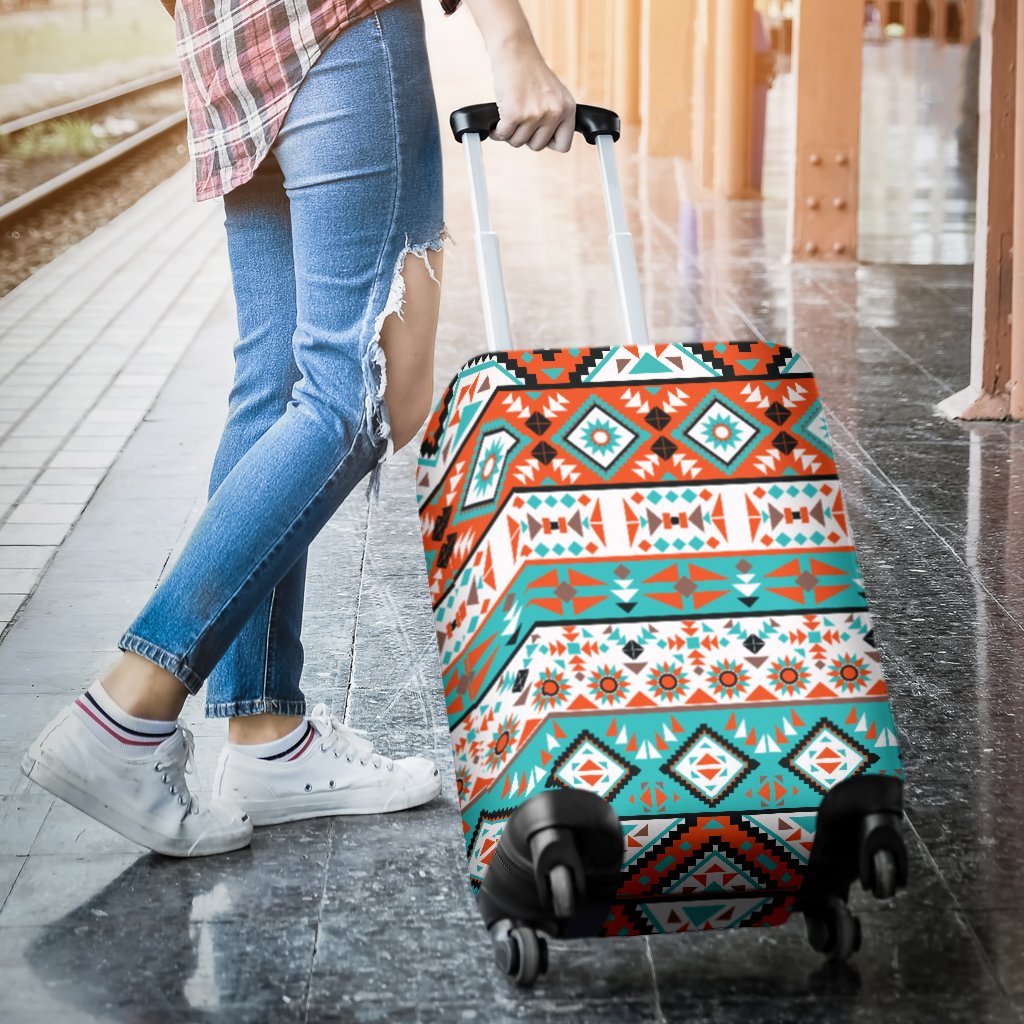 Navajo Style Print Pattern Luggage Cover Protector