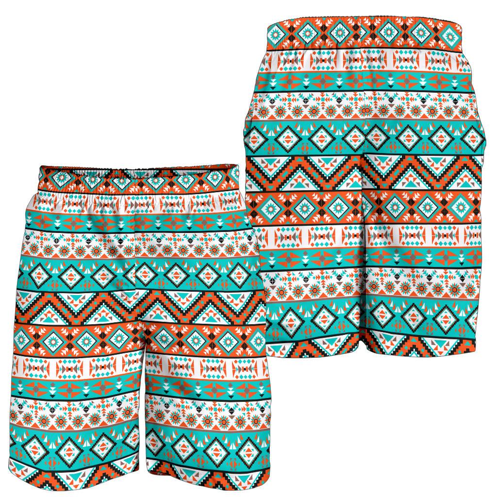 Navajo Style Print Pattern Mens Shorts-JTAMIGO.COM