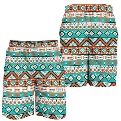 Navajo Style Print Pattern Mens Shorts-JTAMIGO.COM