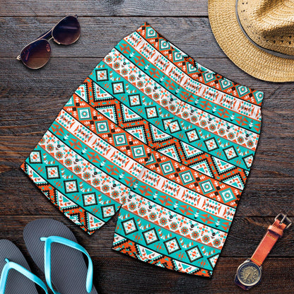 Navajo Style Print Pattern Mens Shorts-JTAMIGO.COM