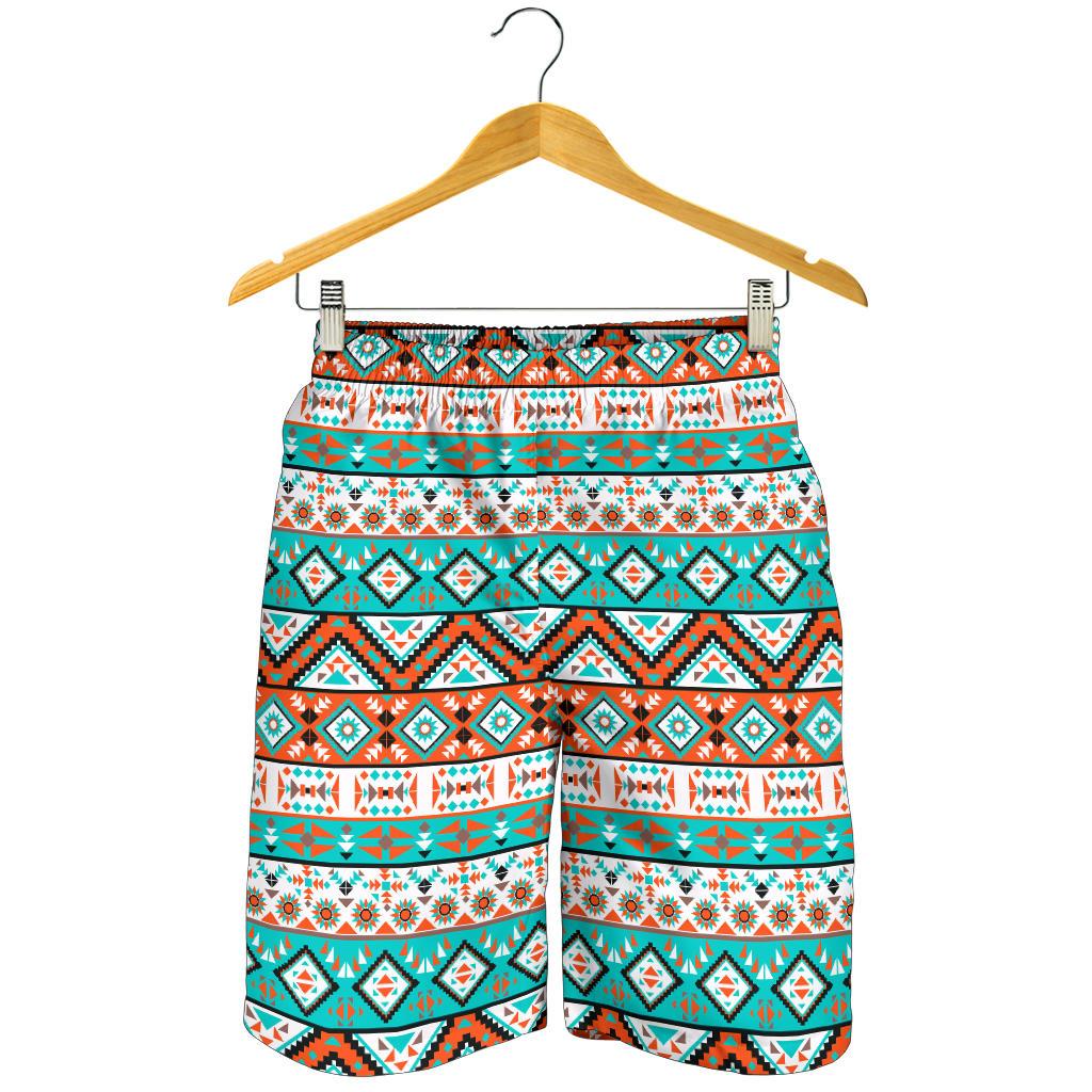 Navajo Style Print Pattern Mens Shorts-JTAMIGO.COM