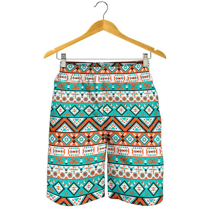 Navajo Style Print Pattern Mens Shorts-JTAMIGO.COM