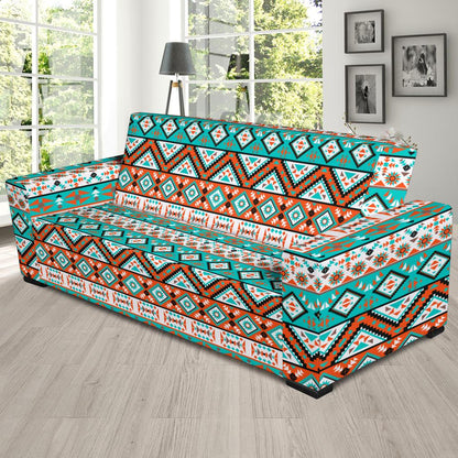 Navajo Style Print Pattern Sofa Slipcover-JTAMIGO.COM