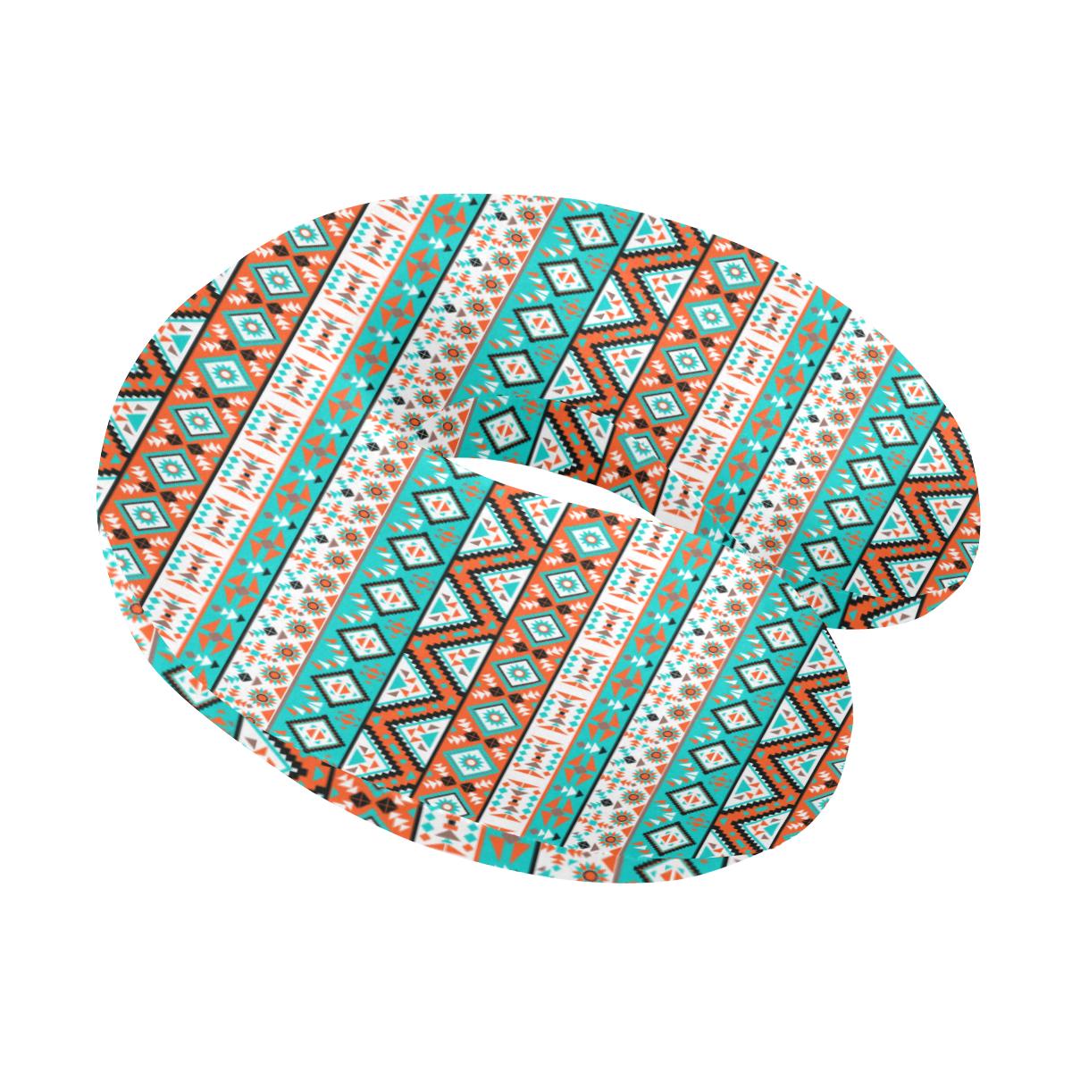 Navajo Style Print Pattern U-Shaped Travel Neck Pillow-JTAMIGO.COM