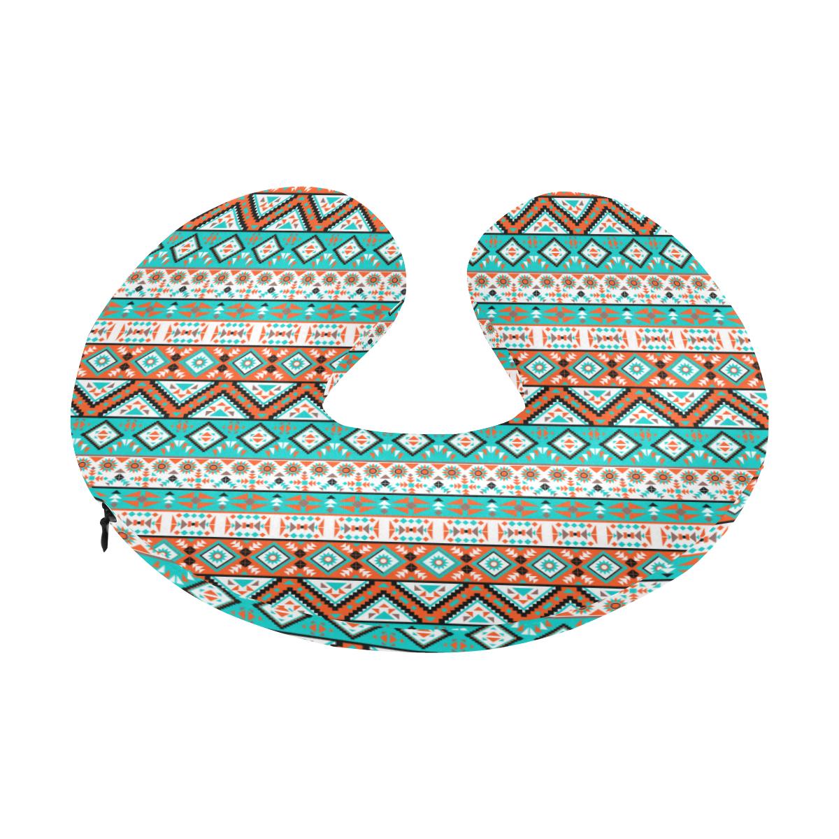 Navajo Style Print Pattern U-Shaped Travel Neck Pillow-JTAMIGO.COM