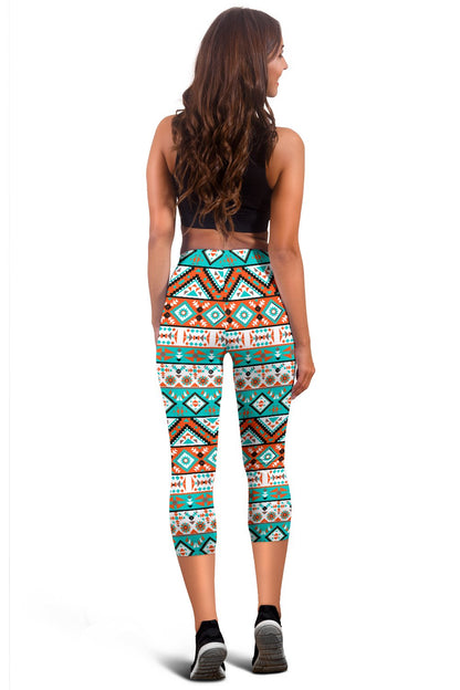 Navajo Style Print Pattern Women Capris