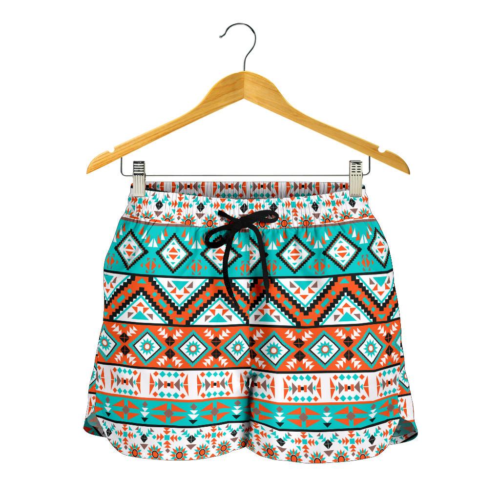 Navajo Style Print Pattern Women Shorts-JTAMIGO.COM