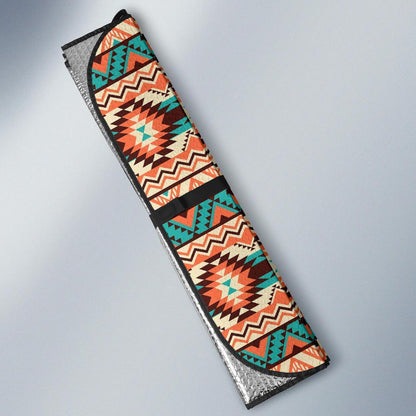 Navajo Western Style Print Pattern Car Sun Shade For Windshield