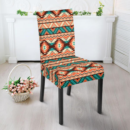 Navajo Western Style Print Pattern Dining Chair Slipcover-JTAMIGO.COM