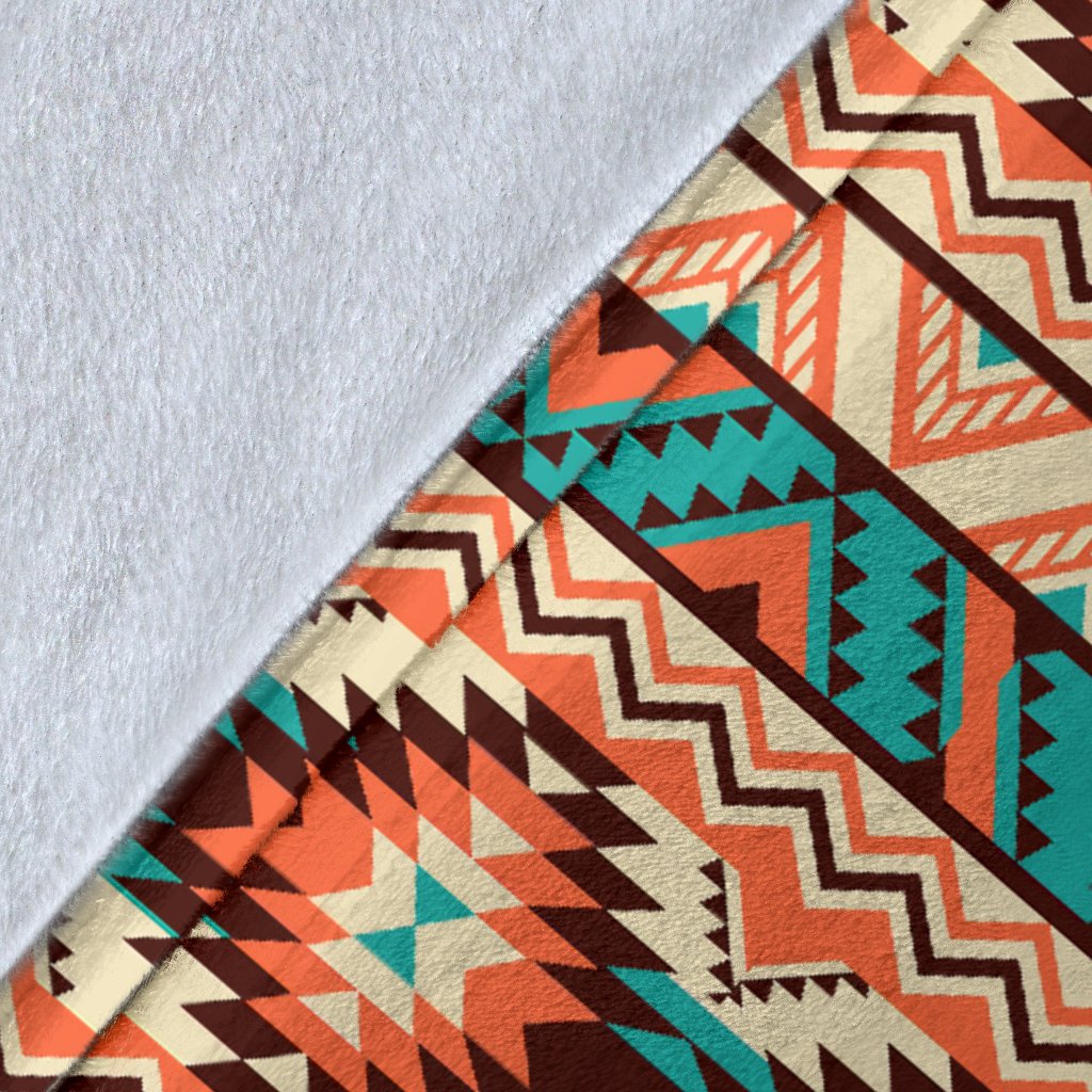 Navajo Western Style Print Pattern Fleece Blanket