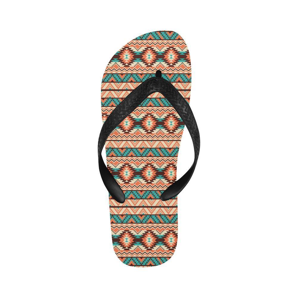 Navajo Western Style Print Pattern Flip Flops-JTAMIGO.COM
