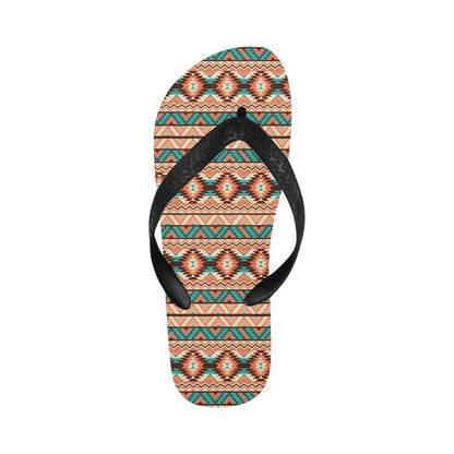 Navajo Western Style Print Pattern Flip Flops-JTAMIGO.COM