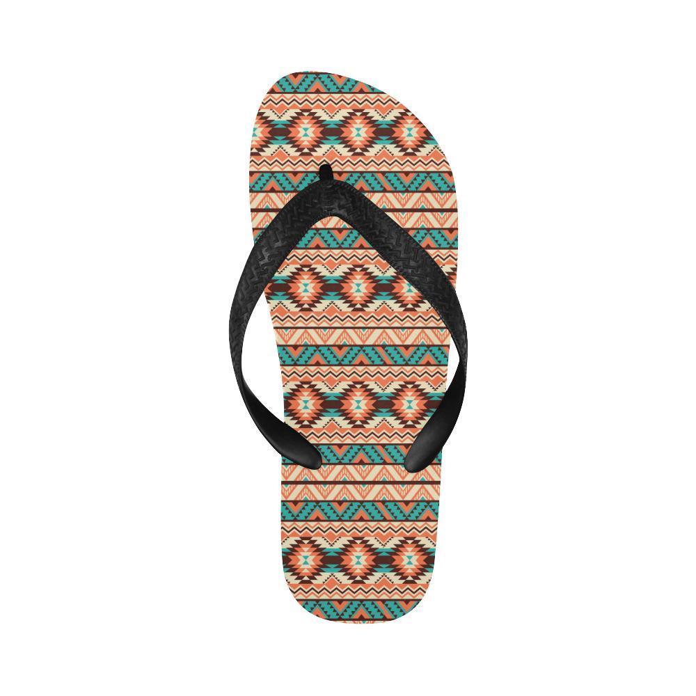 Navajo Western Style Print Pattern Flip Flops-JTAMIGO.COM