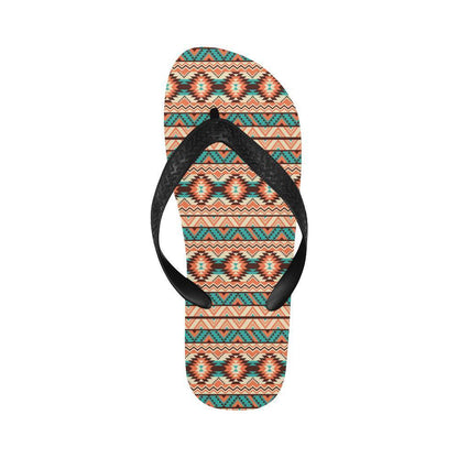 Navajo Western Style Print Pattern Flip Flops-JTAMIGO.COM