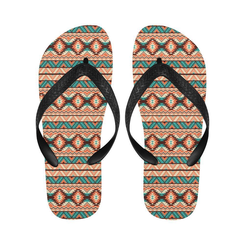 Navajo Western Style Print Pattern Flip Flops-JTAMIGO.COM