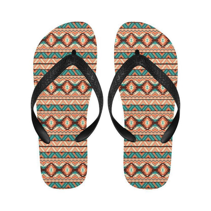 Navajo Western Style Print Pattern Flip Flops-JTAMIGO.COM