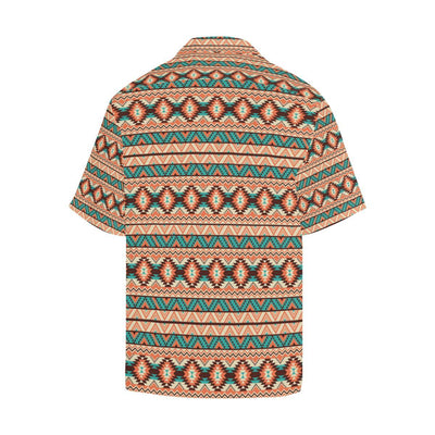 Navajo Western Style Print Pattern Men Aloha Hawaiian Shirt