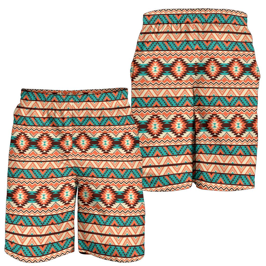 Navajo Western Style Print Pattern Mens Shorts-JTAMIGO.COM