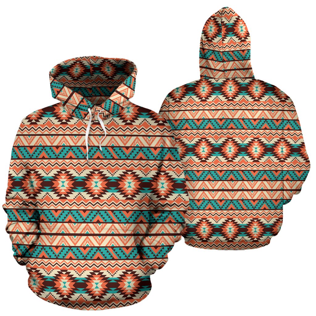 Navajo Western Style Print Pattern Pullover Hoodie