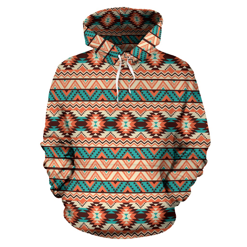 Navajo Western Style Print Pattern Pullover Hoodie JTAMIGO