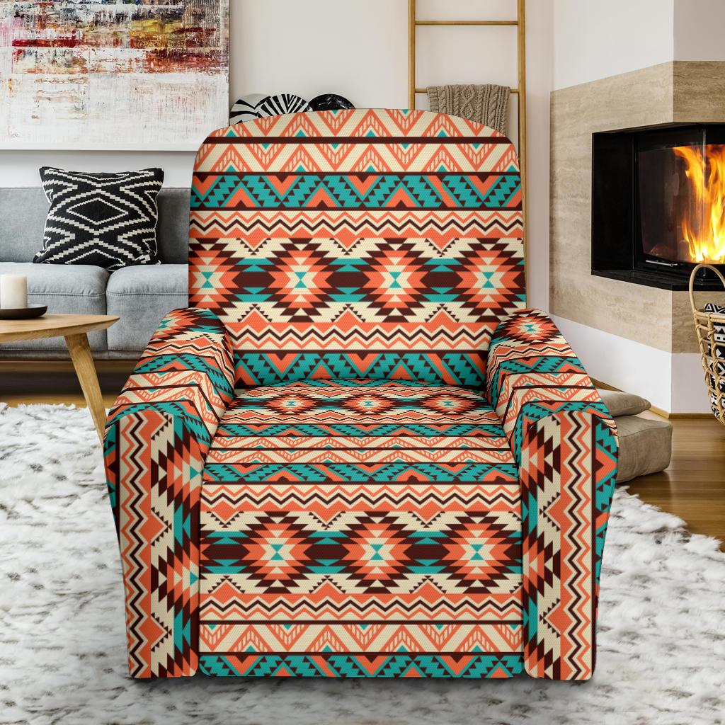 Navajo Western Style Print Pattern Single Sofa Slipcover -JTAMIGO.COM