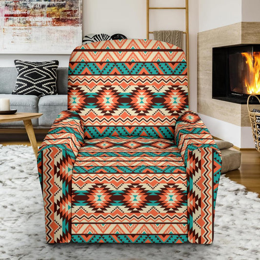 Navajo Western Style Print Pattern Single Sofa Slipcover -JTAMIGO.COM