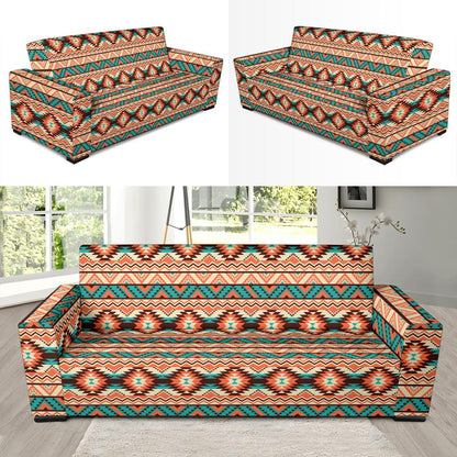 Navajo Western Style Print Pattern Sofa Slipcover-JTAMIGO.COM