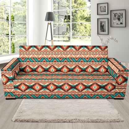 Navajo Western Style Print Pattern Sofa Slipcover-JTAMIGO.COM