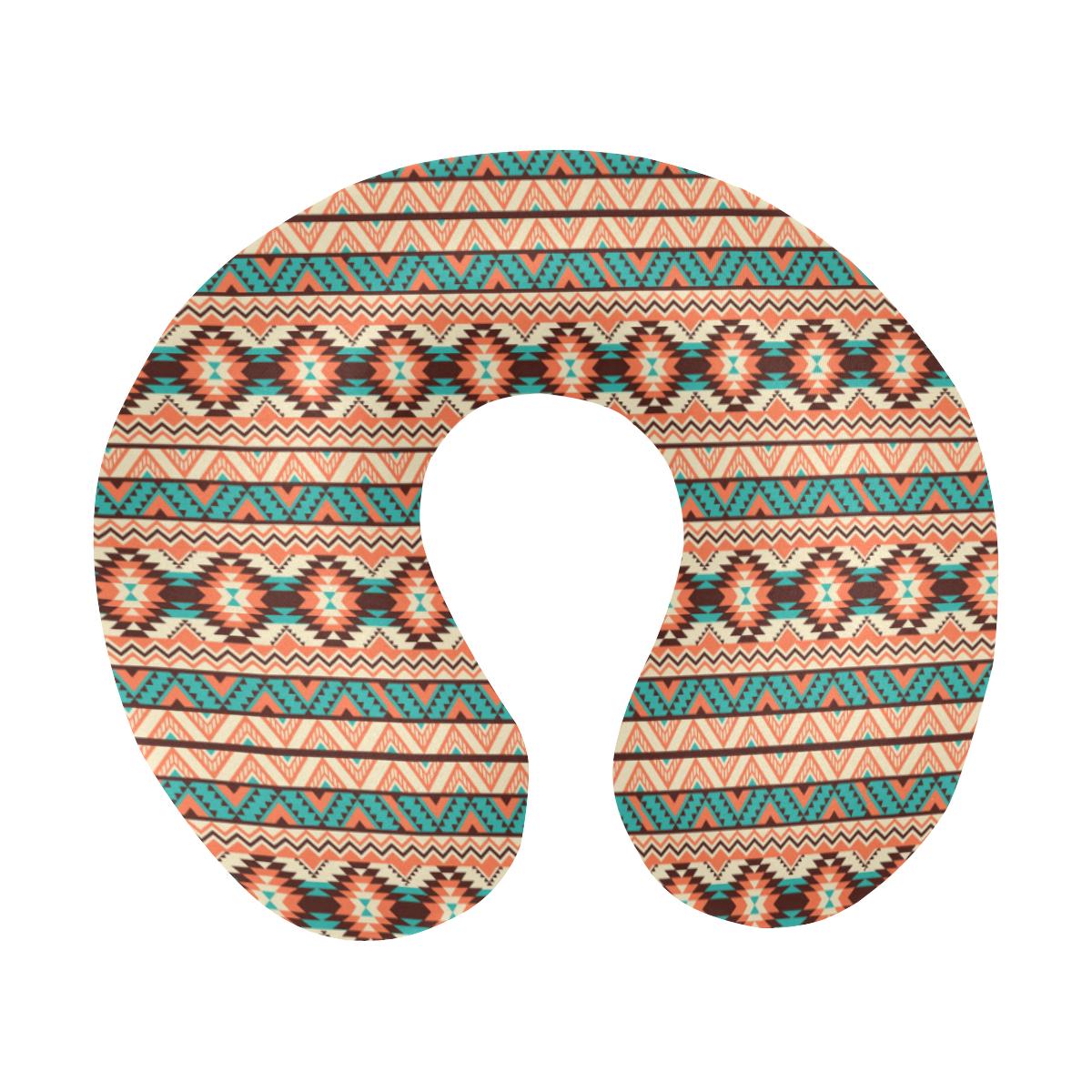 Navajo Western Style Print Pattern U-Shaped Travel Neck Pillow-JTAMIGO.COM