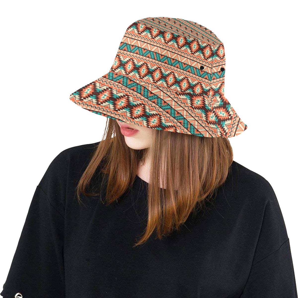 Navajo Western Style Print Pattern Unisex Bucket Hat