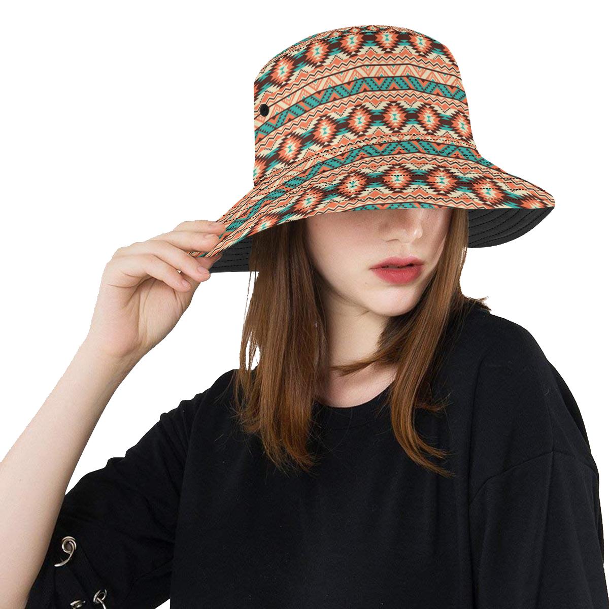 Navajo Western Style Print Pattern Unisex Bucket Hat