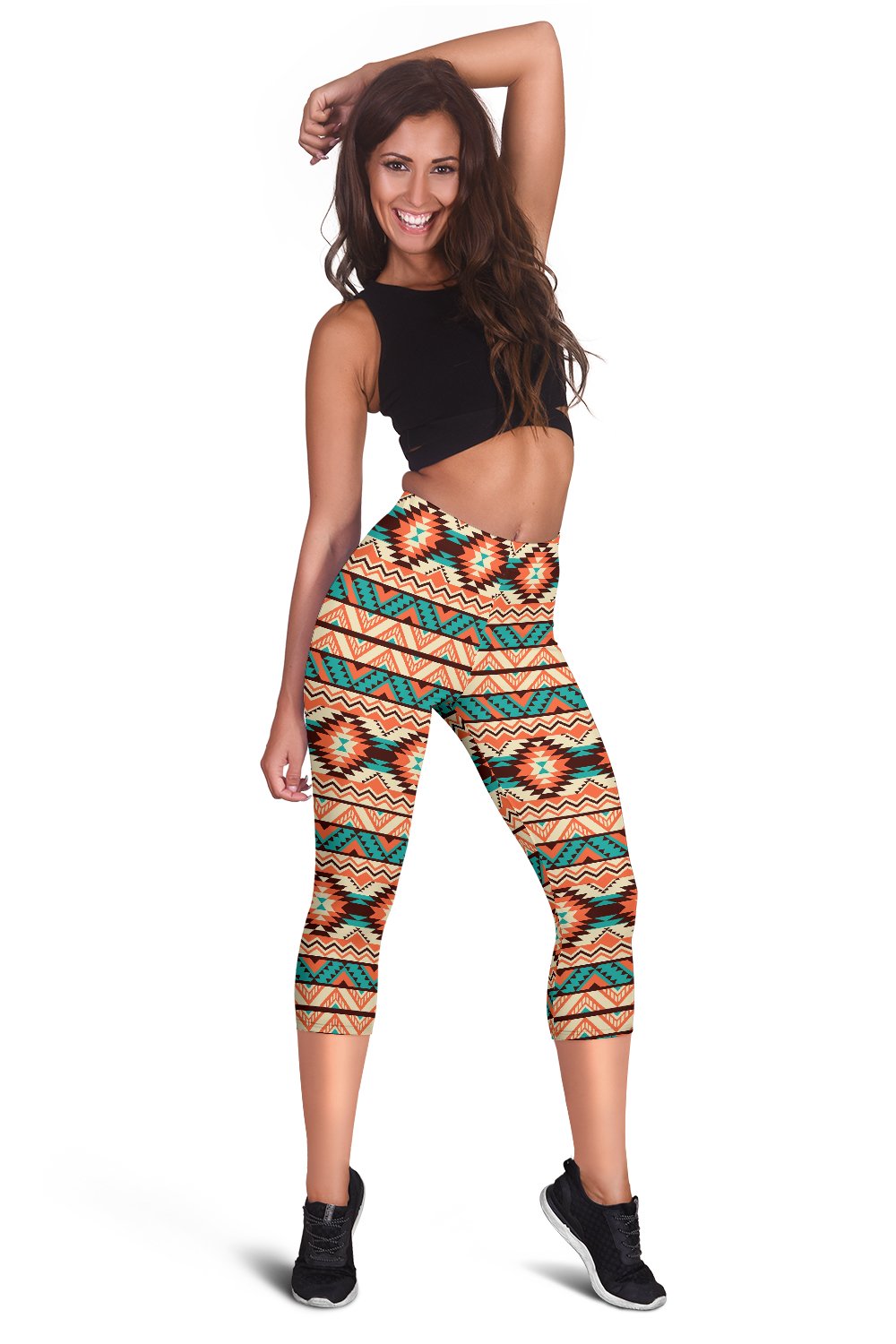 Navajo Western Style Print Pattern Women Capris
