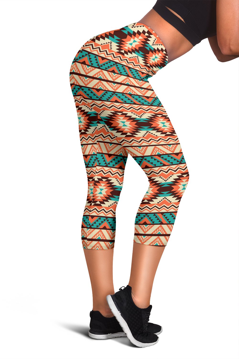 Navajo Western Style Print Pattern Women Capris