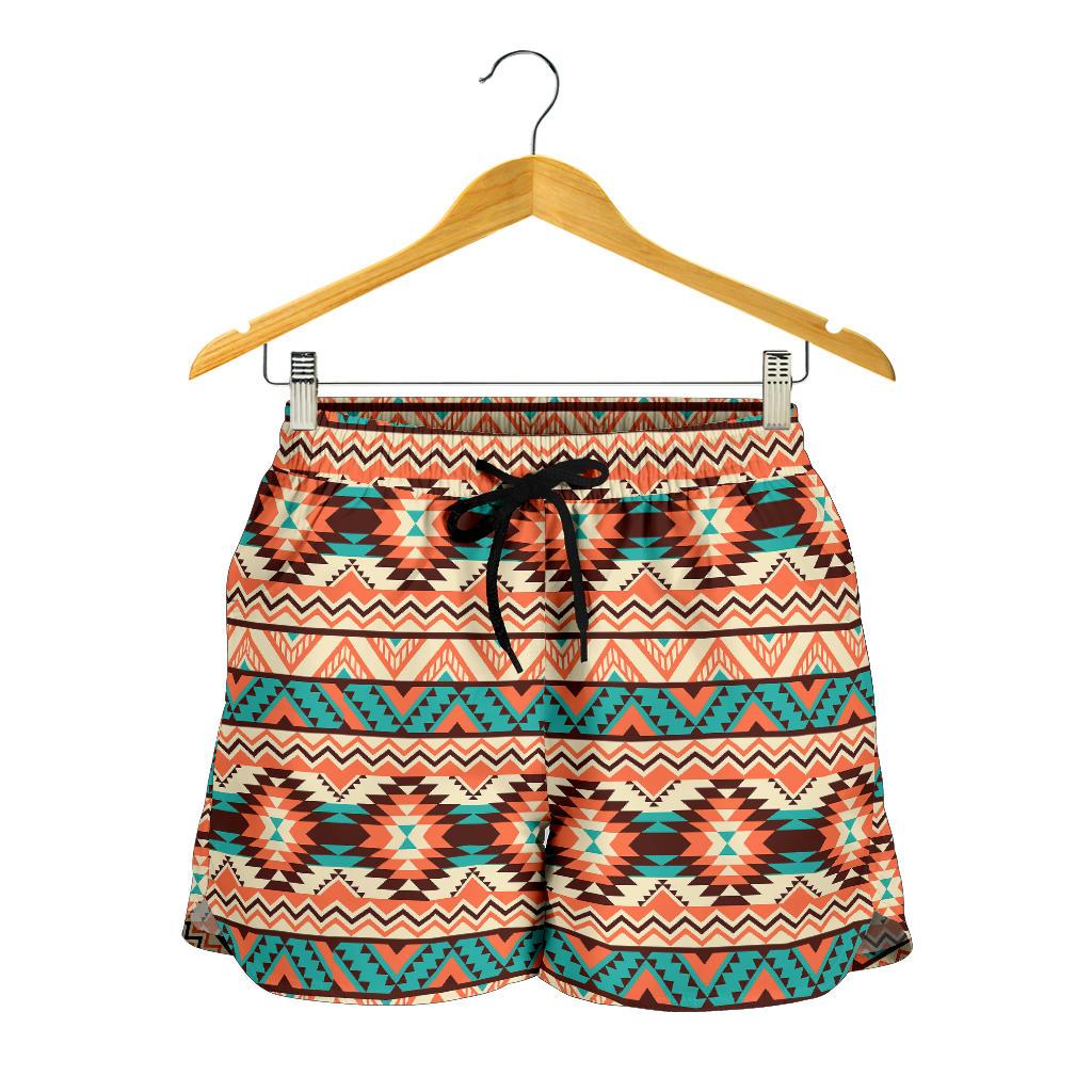 Navajo Western Style Print Pattern Women Shorts-JTAMIGO.COM