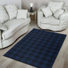 Navy Blue Tartan Plaid Pattern Area Rugs-JTAMIGO.COM